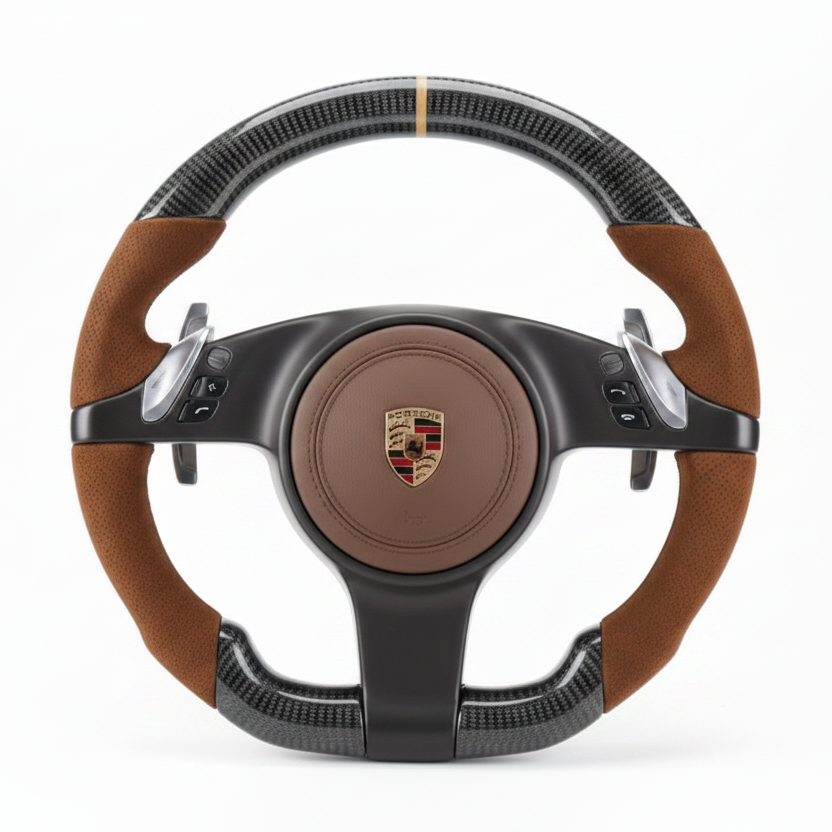 2009–2016 Porsche Cayman (981) Carbon Fiber Steering Wheel – Customizable