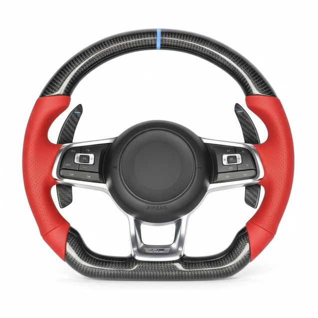 2015–2021 Volkswagen Golf GTI / Golf R / Jetta GLI Carbon Fiber Steering Wheel – Customizable