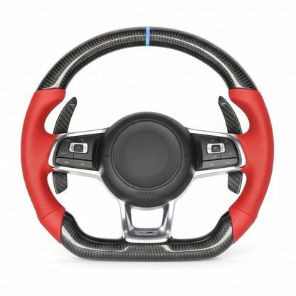 2015–2021 Volkswagen Golf GTI / Golf R / Jetta GLI Carbon Fiber Steering Wheel – Customizable