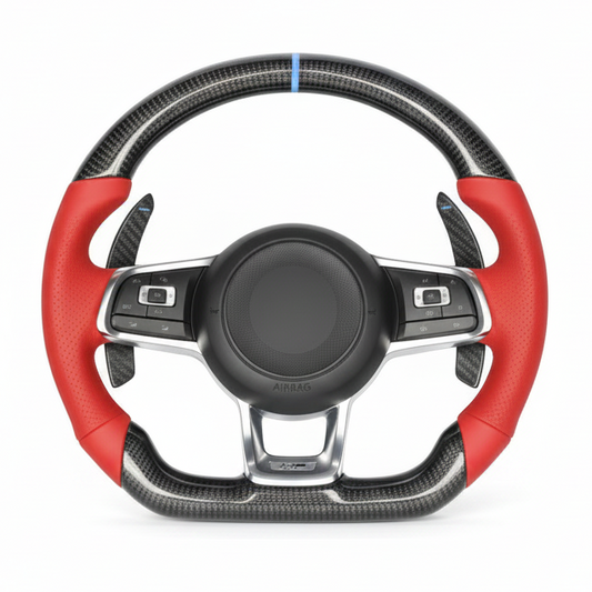2015–2021 Volkswagen Golf GTI / Golf R / Jetta GLI Carbon Fiber Steering Wheel – Customizable