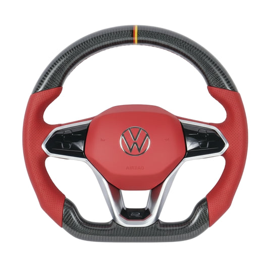 2020–2025 Volkswagen Carbon Fiber Steering Wheel – Customizable (Golf Mk8/Mk7, GTI/GTD/GTE/R, Polo, T-Roc, Tiguan, Touareg, Amarok, Passat)