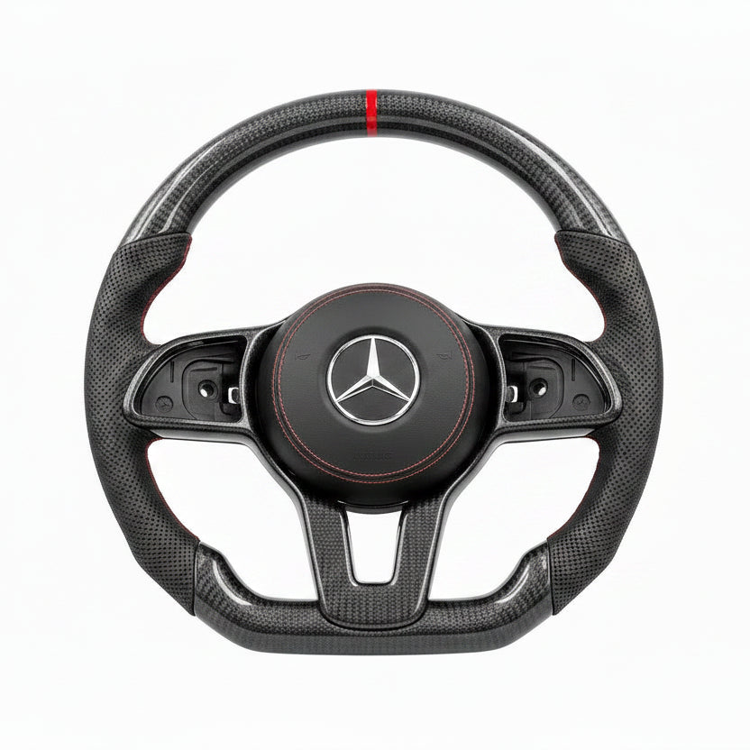 2019-2023 Mercedes-Benz A-Class / E-Class / CLA / GLE / GLS / EQC Carbon Fiber Steering Wheel – Customizable