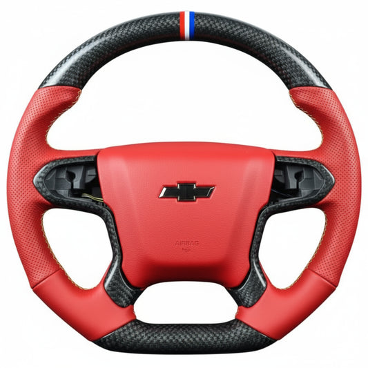 2014-2020 Chevy Silverado Tahoe Carbon Fiber Steering Wheel - Customizable