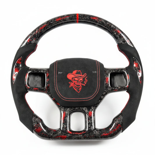 Volante de fibra de carbono para RAM 1500 2500 3500 2012-2018 - Personalizable
