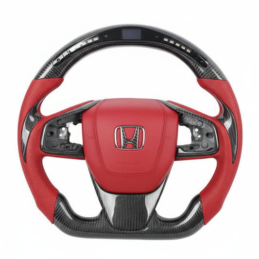 2016-2021 Honda Civic Carbon Fiber Steering Wheel - Customizable