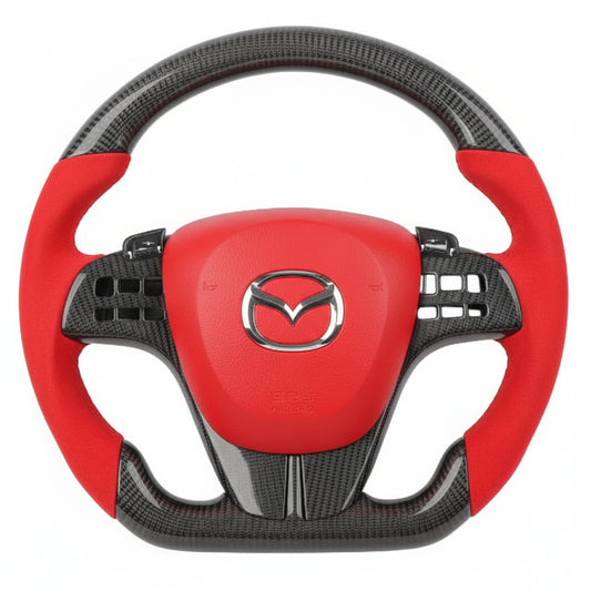 2017+ Mazda 3/6/CX-3/CX-5/CX-9 Carbon Fiber Steering Wheel - Customizable