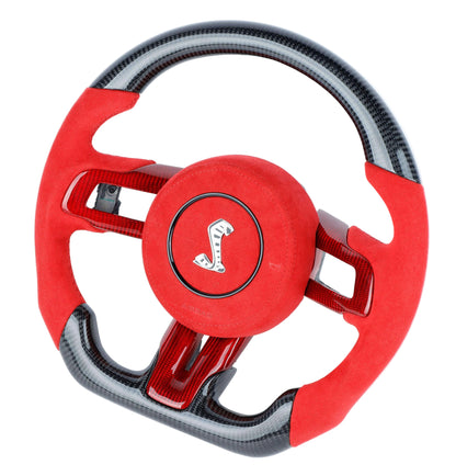 2015-2023 Shelby GT350/GT500 Carbon Fiber Steering Wheel - Customizable