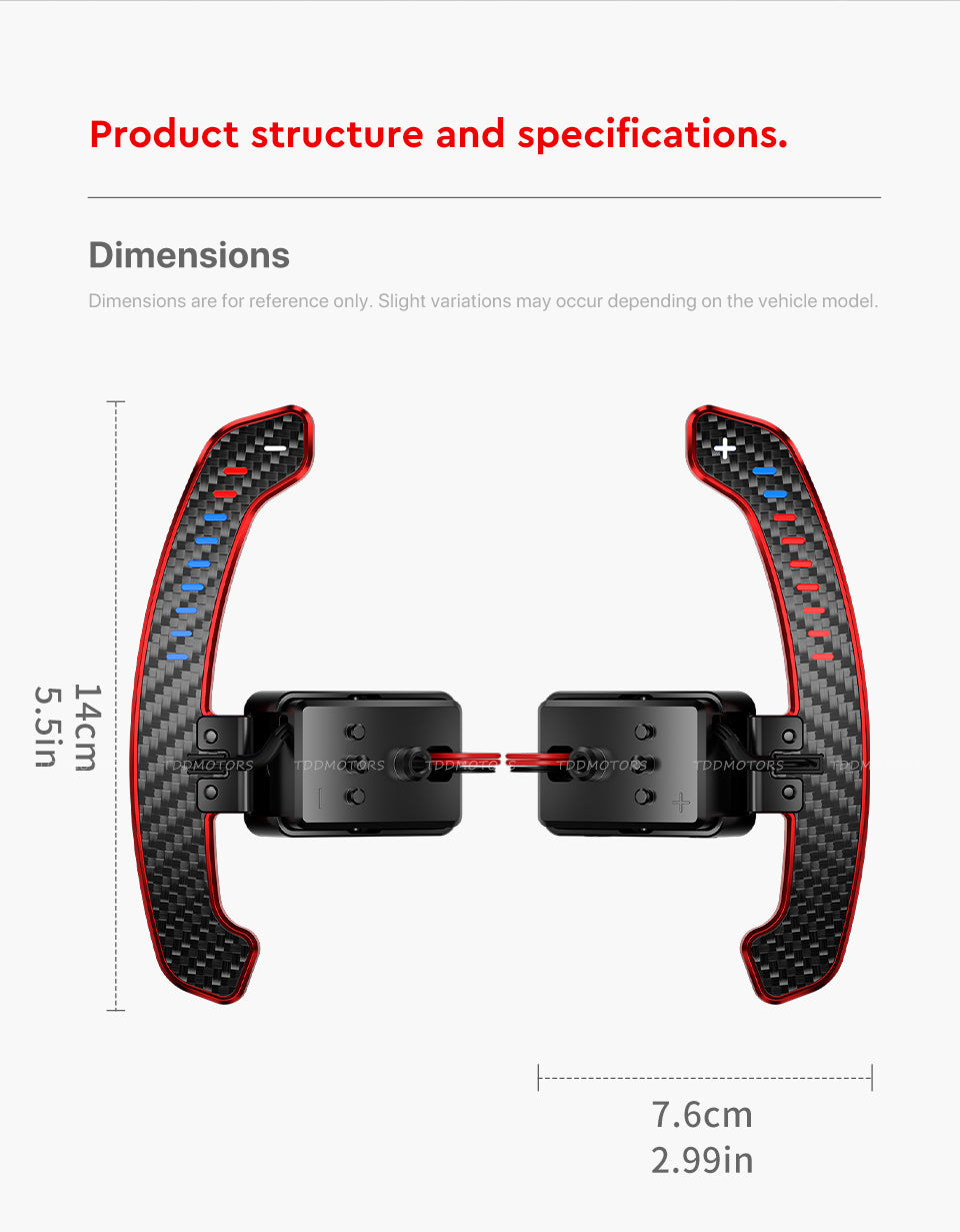 2014–2019 Chevrolet Corvette C7 F1 Series™ LED Magnetic Carbon Fiber Paddle Shifters
