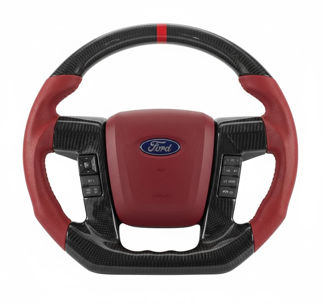 2009-2014 Ford F150, F-250, F-350, F-450, Excursion Super Duty Carbon Fiber Steering Wheel - customizable