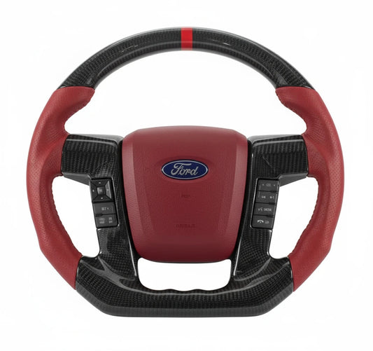 2009-2014 Ford F150, F-250, F-350, F-450, Excursion Super Duty Carbon Fiber Steering Wheel - customizable
