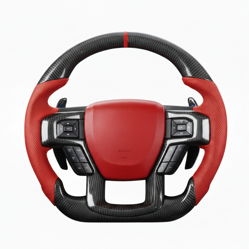 2015–2020 Ford Shelby F-150 Carbon Fiber Steering Wheel – Customizable