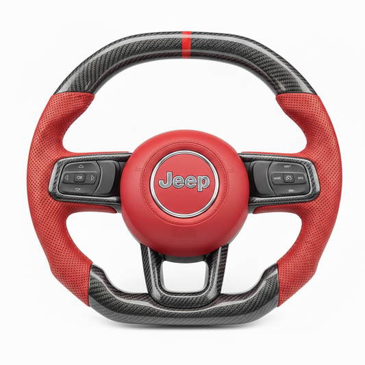 Volante de fibra de carbono para Jeep Wrangler JL 2018+ - Personalizable
