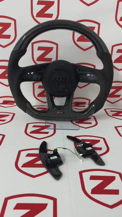 2010-2021 Audi RS Carbon Fiber Steering Wheel - Customizable