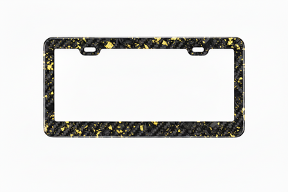 Forged Flaked Colored Carbon Fiber License Plate Frame