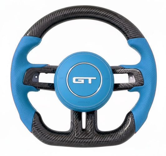 2015-2023 Ford Mustang GT Carbon Fiber Steering Wheel - Preset