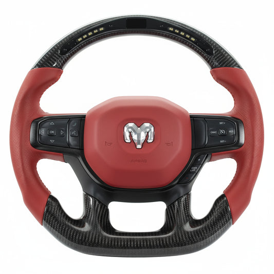 2021-2023 Dodge Ram Carbon Fiber Steering Wheel - Customizable